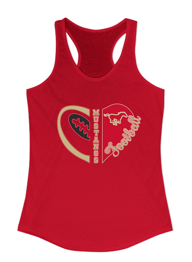 Coronado Mustangs Heart Football Women's Tank Top