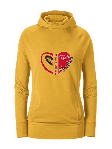 Coronado Mustangs Heart Football Women's Hoodie