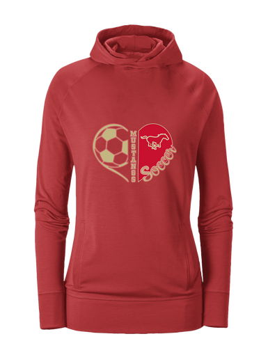 Coronado Mustangs Heart Soccer Women's Hoodie