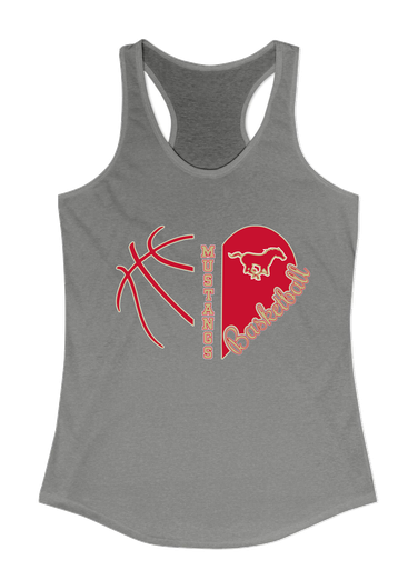 Coronado Mustangs Heart Basketball Women's Tank Top