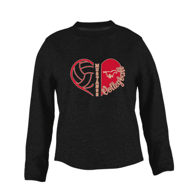 Coronado Mustangs Heart Volleyball Women's Sweatshirt