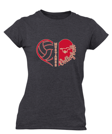 Coronado Mustangs Heart Volleyball Women's SS T-Shirt