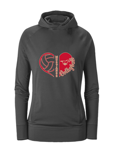Coronado Mustangs Heart Volleyball Women's Hoodie
