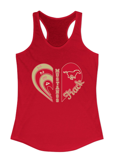Coronado Mustangs Heart Track Women's Tank Top