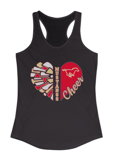 Coronado Mustangs Heart Cheer Women's Tank Top
