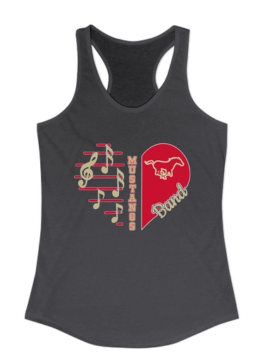 Coronado Mustangs Heart Band Women's Tank Top