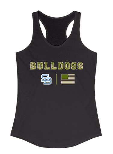 Stone Bridge Bulldogs SB Camo Flag Women's Tank Top