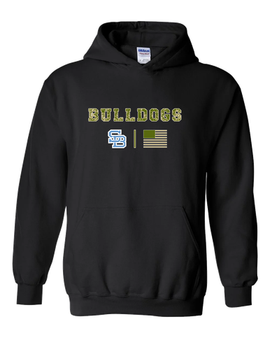 Stone Bridge Bulldogs SB Camo Flag Men's Hoodie