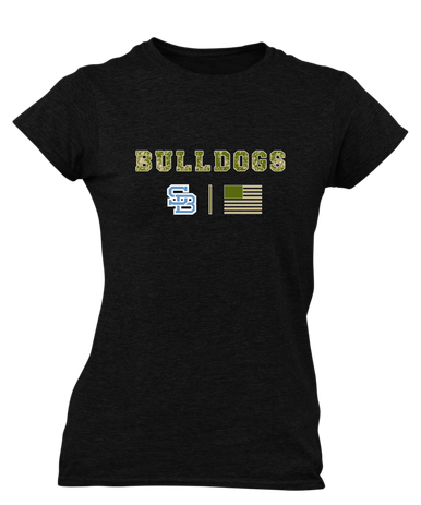 Stone Bridge Bulldogs SB Camo Flag Women's SS T-Shirt