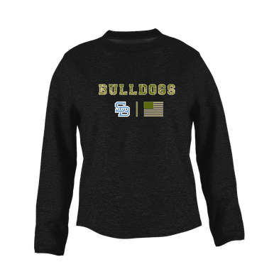 Stone Bridge Bulldogs SB Camo Flag Women's Sweatshirt