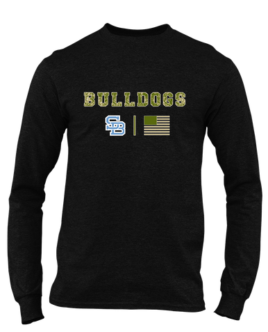 Stone Bridge Bulldogs SB Camo Flag Men's LS T-Shirt