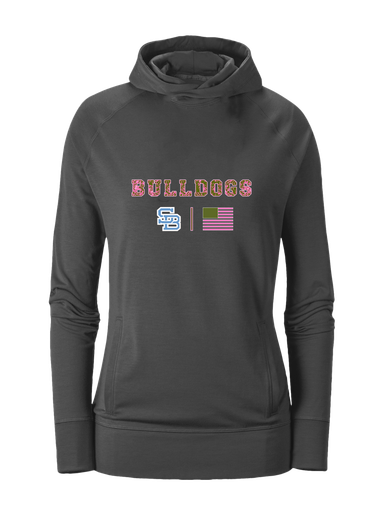 Stone Bridge Bulldogs SB Pink Camo Flag Women's Hoodie