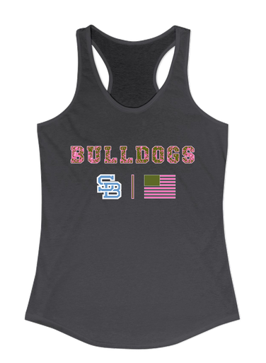 Stone Bridge Bulldogs SB Pink Camo Flag Women's Tank Top