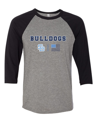 Stone Bridge Bulldogs SB Team Colors Flag Women's Baseball T-Shirt