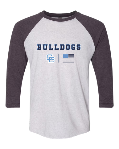 Stone Bridge Bulldogs SB Team Colors Flag Men's Baseball T-Shirt