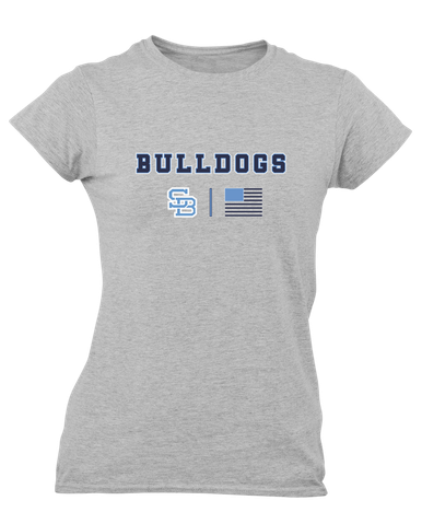 Stone Bridge Bulldogs SB Team Colors Flag Women's Premium SS T-Shirt