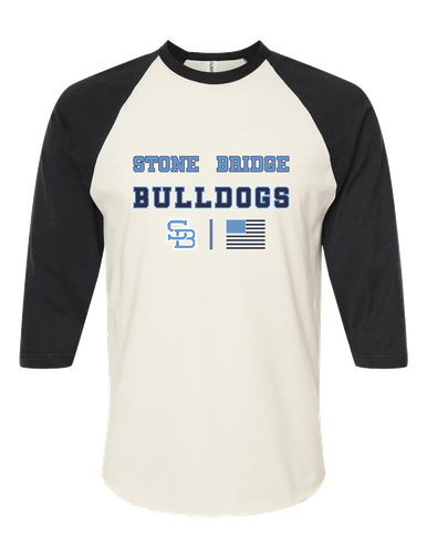 Stone Bridge Bulldogs SB Spirit Flag Women's Baseball T-Shirt