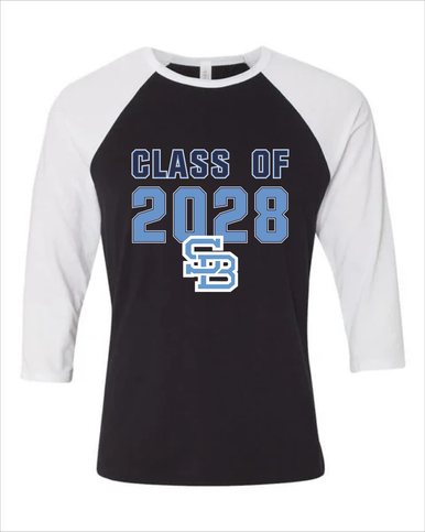 Stone Bridge Bulldogs SB Class of 2028 Men's Baseball T-Shirt