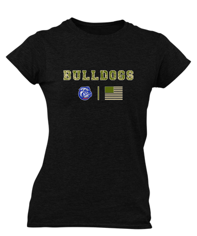 Freeport Bulldogs Camo Flag Women's SS T-Shirt