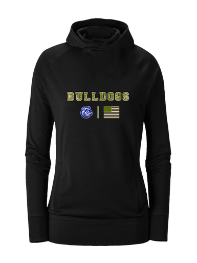 Freeport Bulldogs Camo Flag Women's Hoodie