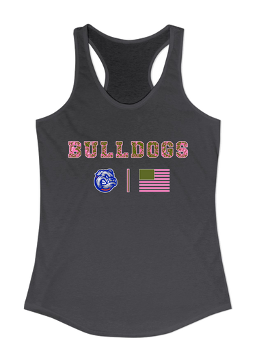 Freeport Bulldogs Pink Camo Flag Women's Tank Top