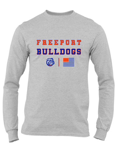 Freeport Bulldogs Spirit Flag Men's Premium LS T-Shirt