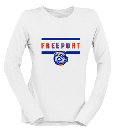 Freeport Bulldogs Mascot #4 Women's LS T-Shirt