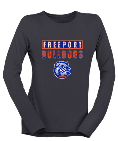 Freeport Bulldogs Mascot #9 Women's LS T-Shirt
