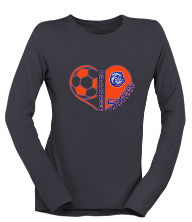 Freeport Bulldogs Heart Soccer Women's Premium LS T-Shirt