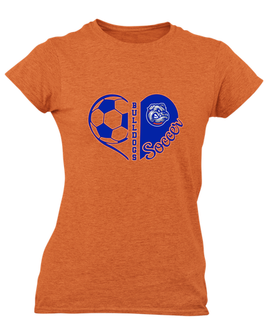Freeport Bulldogs Heart Soccer Women's SS T-Shirt