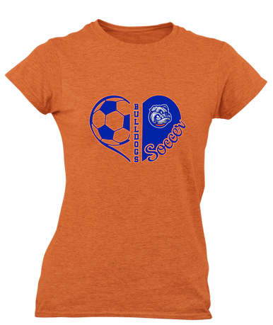 Freeport Bulldogs Heart Soccer Women's Premium SS T-Shirt