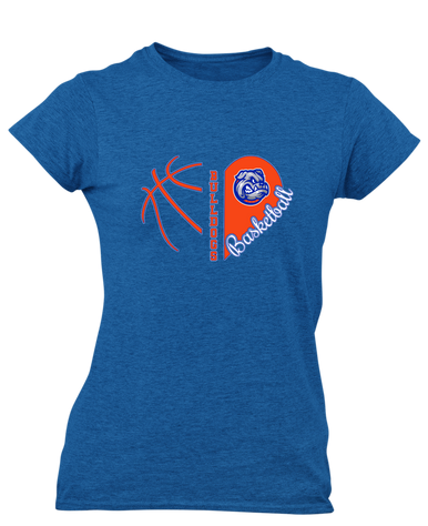 Freeport Bulldogs Heart Basketball Women's Premium SS T-Shirt