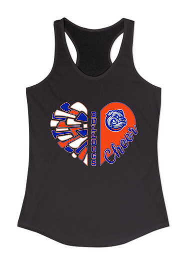 Freeport Bulldogs Heart Cheer Women's Tank Top