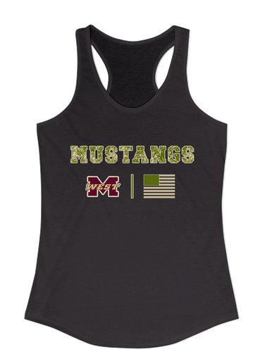 Magnolia West Mustangs Camo Flag Women's Tank Top