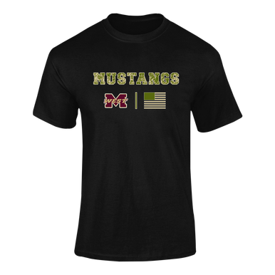 Magnolia West Mustangs Camo Flag Men's Premium SS T-Shirt