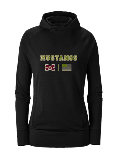 Magnolia West Mustangs Camo Flag Women's Hoodie