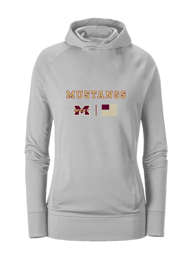 Magnolia West Mustangs Team Colors Flag Women's Hoodie