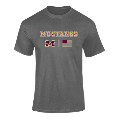 Magnolia West Mustangs Team Colors Flag Men's SS T-Shirt