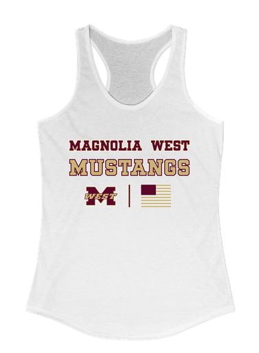 Magnolia West Mustangs Spirit Flag Women's Tank Top