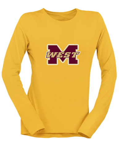 Magnolia West Mustangs Mascot #1 Women's LS T-Shirt