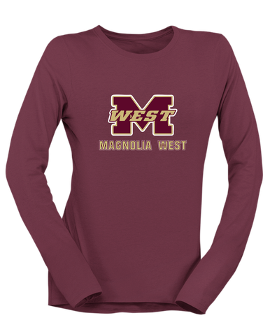 Magnolia West Mustangs Mascot #2 Women's LS T-Shirt