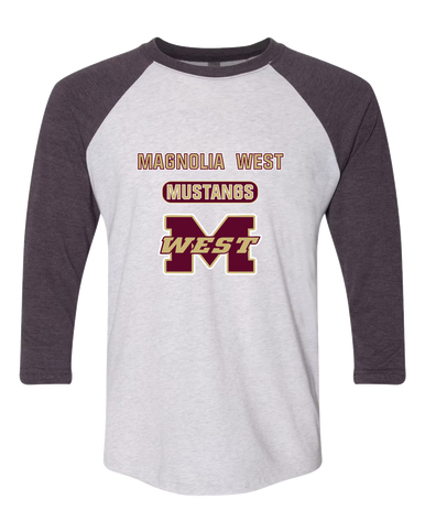 Magnolia West Mustangs Mascot #3 Men's Baseball T-Shirt