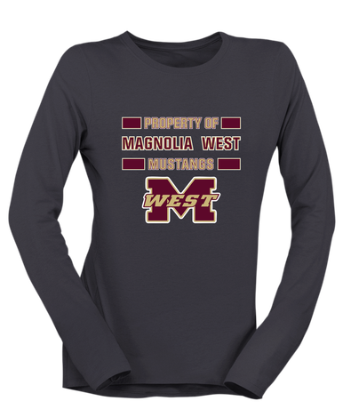 Magnolia West Mustangs Property Of Women's LS T-Shirt