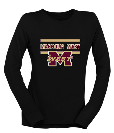 Magnolia West Mustangs Mascot #4 Women's Premium LS T-Shirt