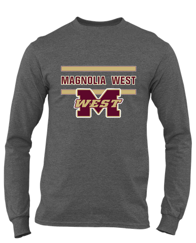 Magnolia West Mustangs Mascot #4 Men's LS T-Shirt