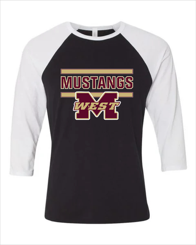 Magnolia West Mustangs Mascot #5 Men's Baseball T-Shirt