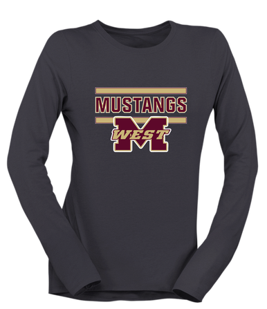 Magnolia West Mustangs Mascot #5 Women's Premium LS T-Shirt
