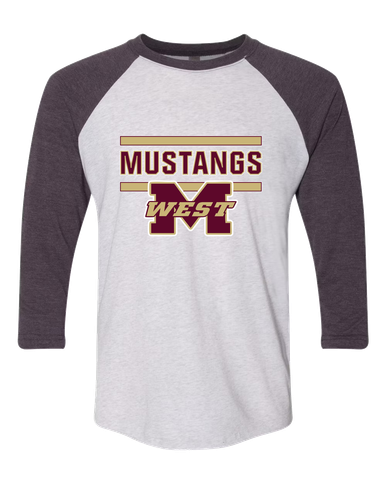 Magnolia West Mustangs Mascot #5 Women's Baseball T-Shirt