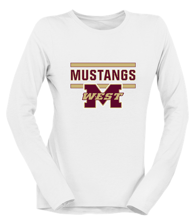 Magnolia West Mustangs Mascot #5 Women's LS T-Shirt