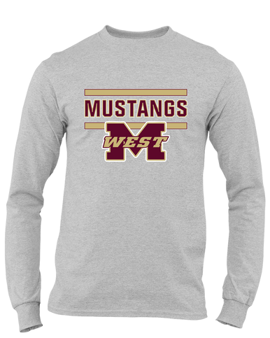 Magnolia West Mustangs Mascot #5 Men's LS T-Shirt
